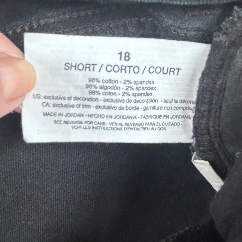 Gloria Vanderbilt Amanda Black Tapered Jeans Womens 18 Short High Rise Stretch - Picture 5 of 8